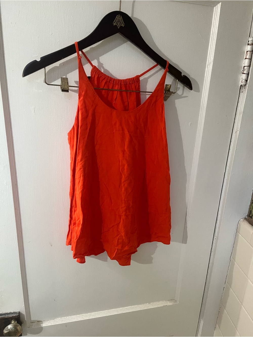 EUC A. Byer Vibrant Orange Spaghetti Strap Cami Top - Size Small